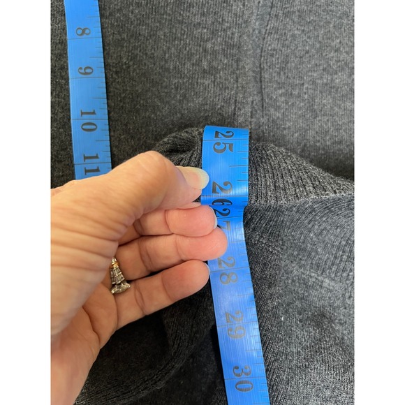 Merona Uni-Sex Cotton Cashmere Half Zip Sweater Small Gray Mock Neck Pullover - Picture 9 of 9